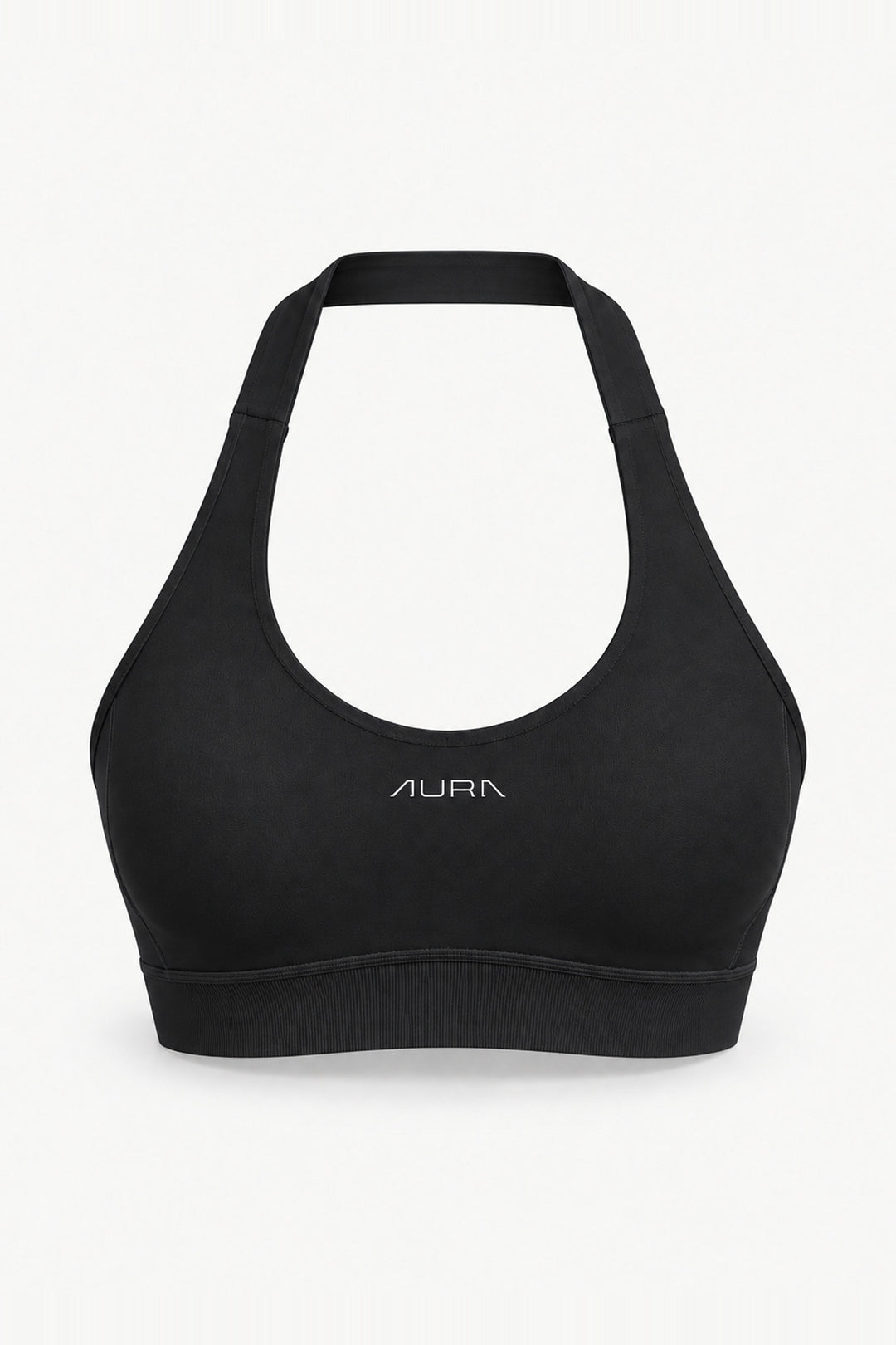 Form Halter Crop, Black ghost mannequin
