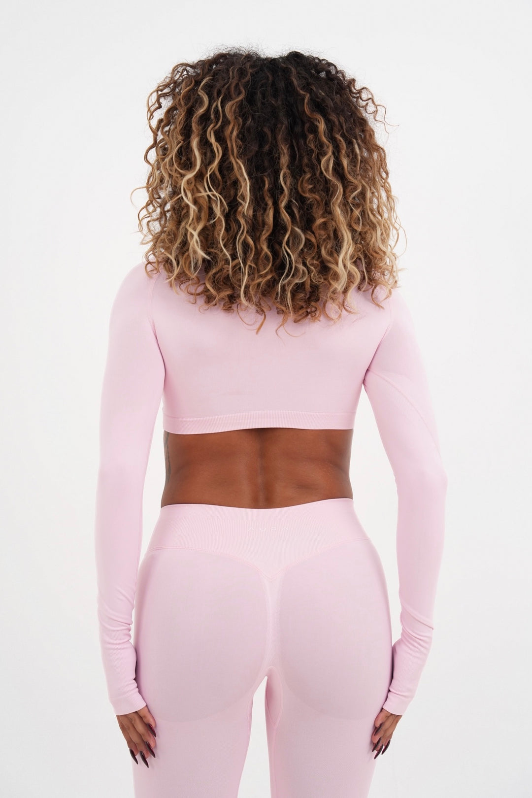 Form Cropped Half Zip Jacket, Pink Blush