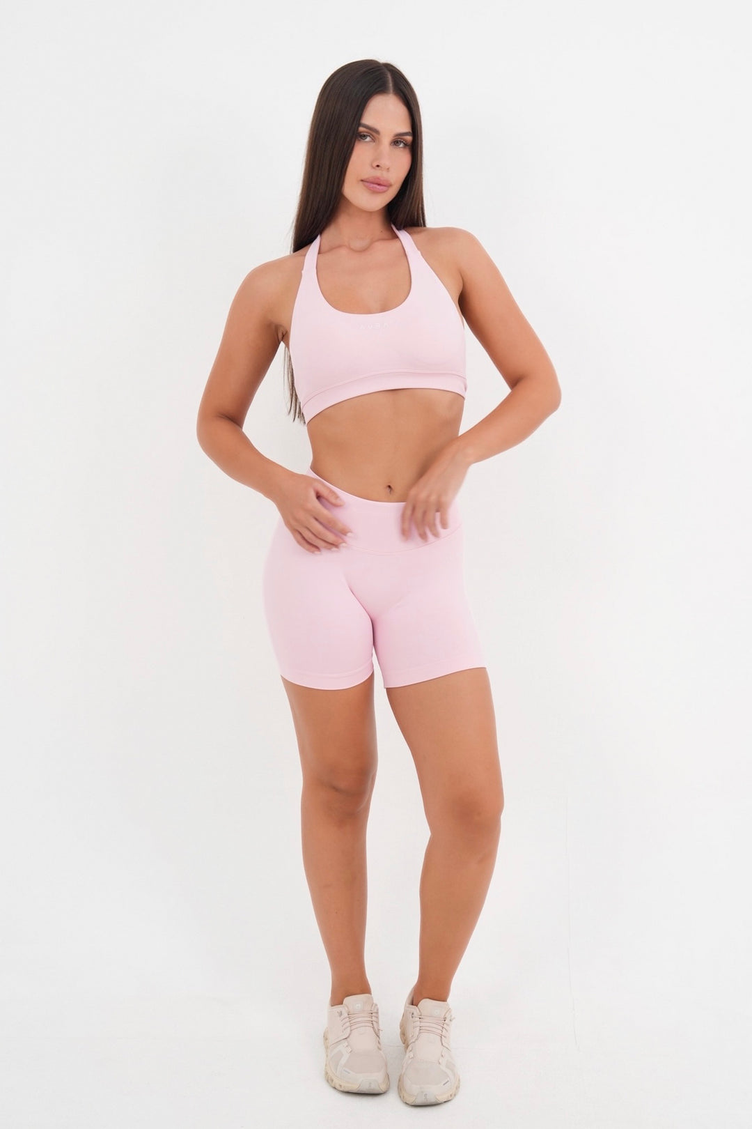 Form Halter Crop, Pink Blush