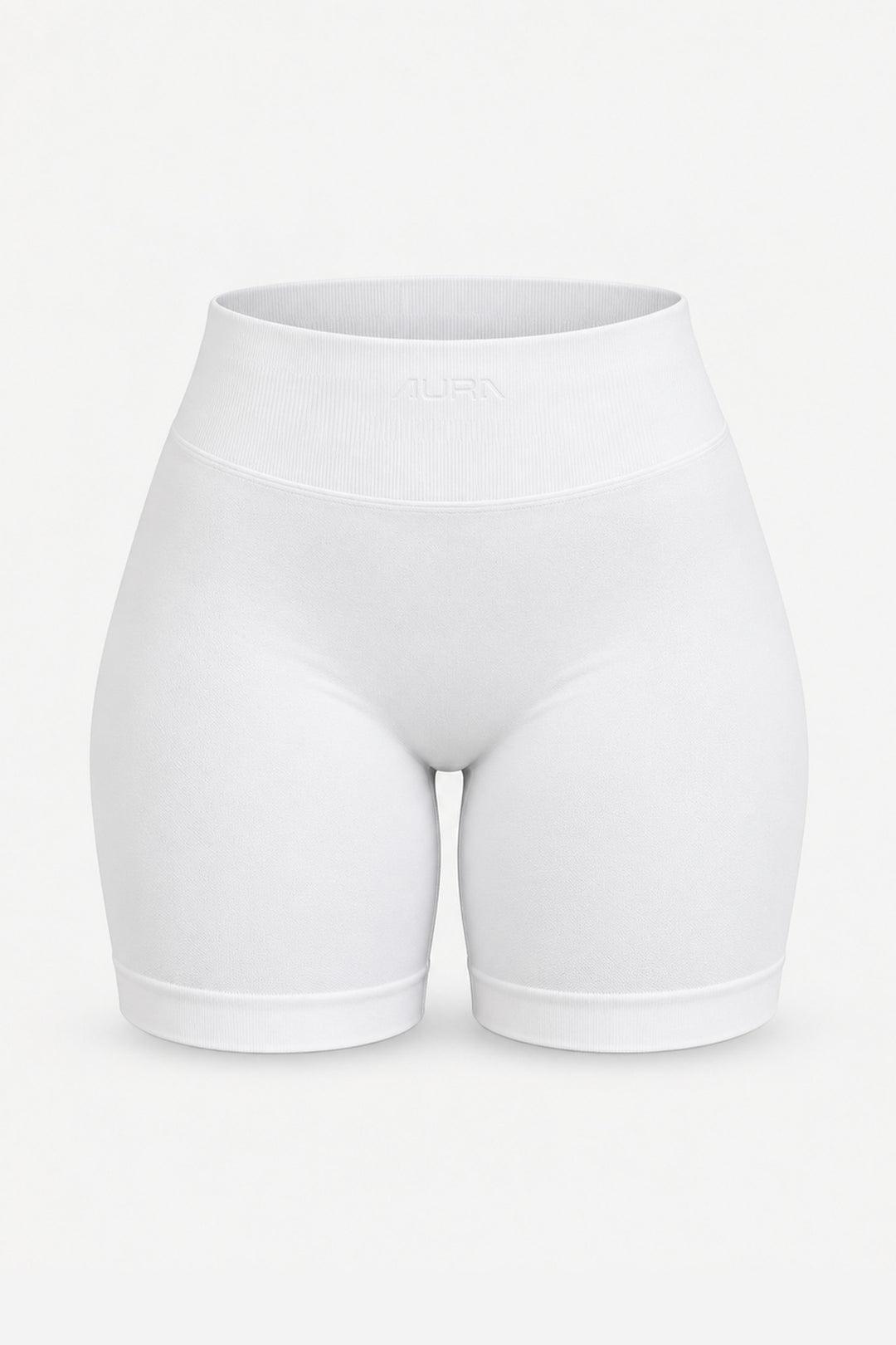 Form V Waist Scrunch Shorts, White ghost mannequin