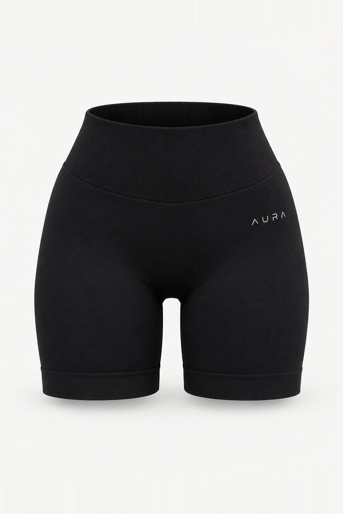 Form Scrunch Shorts, Black ghost mannequin