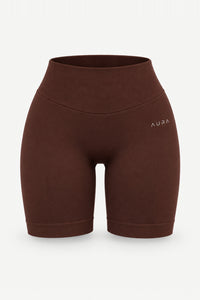Form Scrunch Shorts, Cocoa ghost mannequin