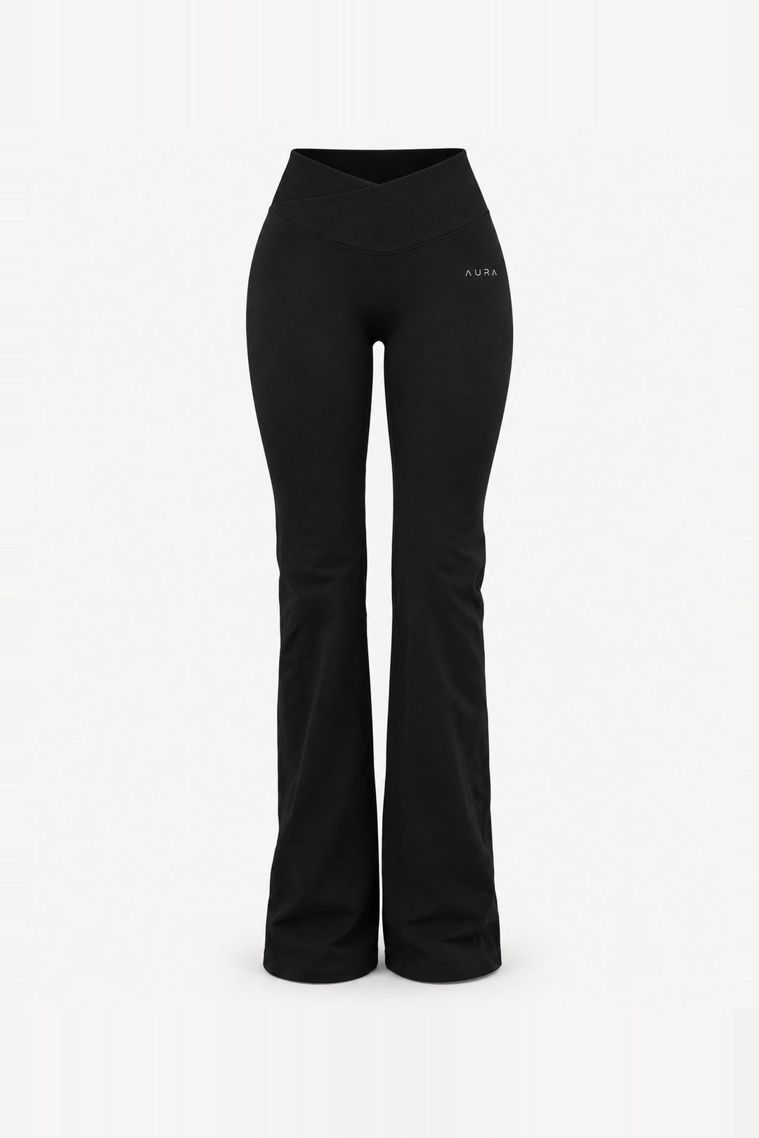 Form V Waist Scrunch Flare Pants, Black ghost mannequin