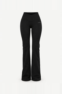 Form V Waist Scrunch Flare Pants, Black ghost mannequin