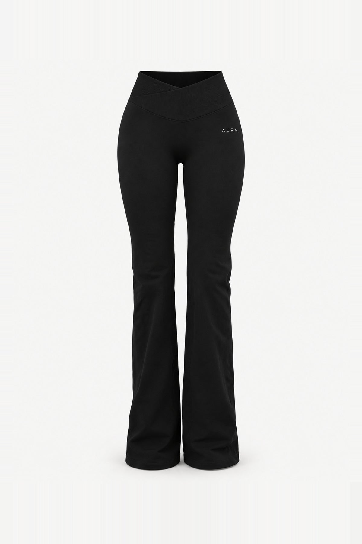 Form V Waist Scrunch Flare Pants, Black ghost mannequin