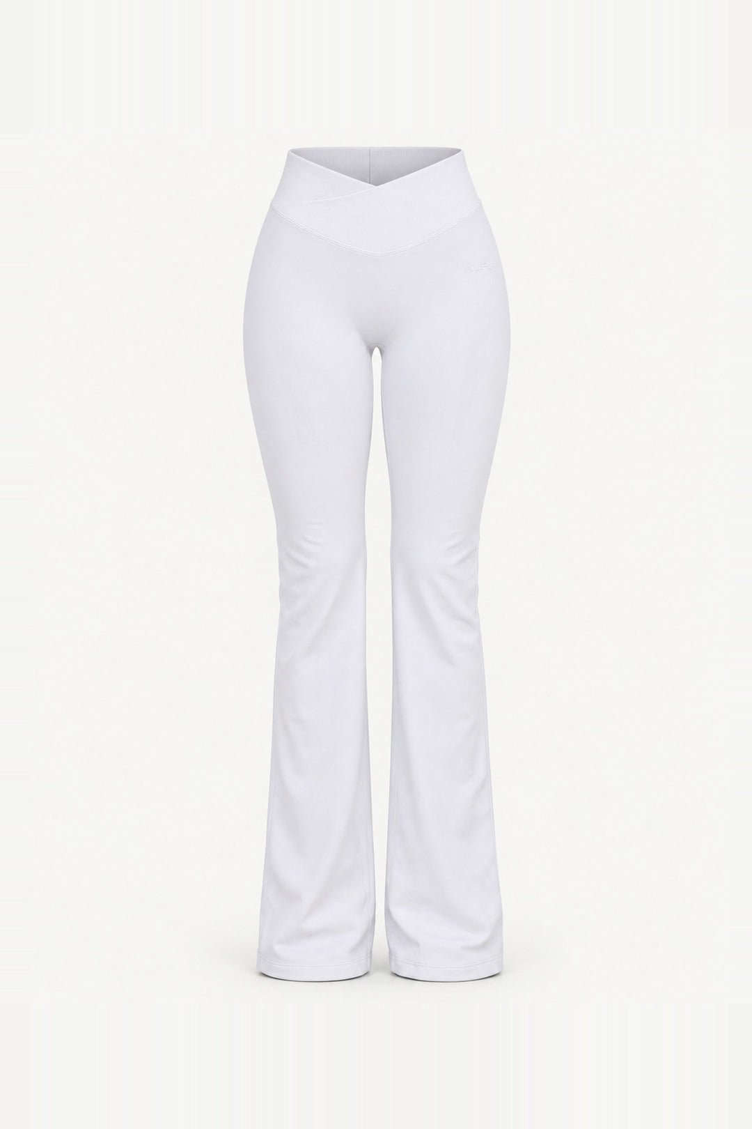 Form V Waist Scrunch Flare Pants, White ghost mannequin