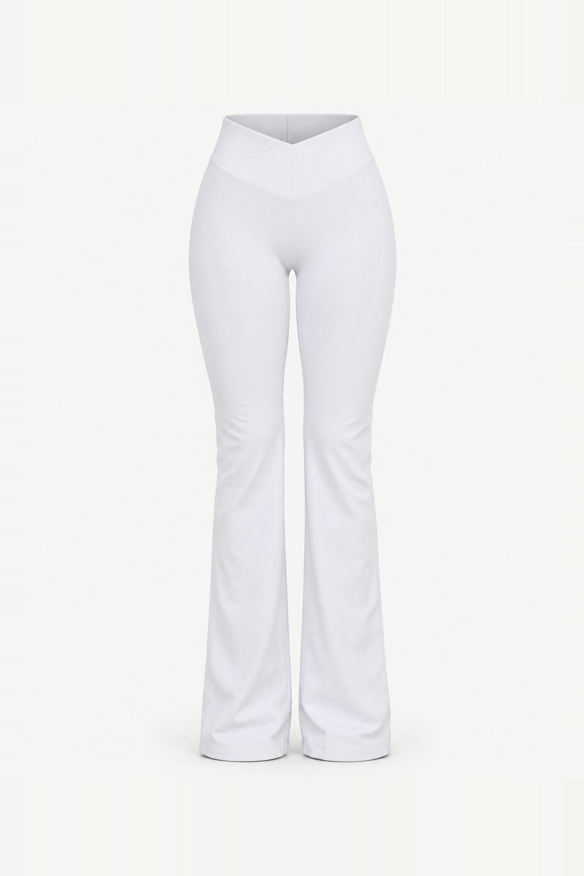 Form V Waist Scrunch Flare Pants, White ghost mannequin