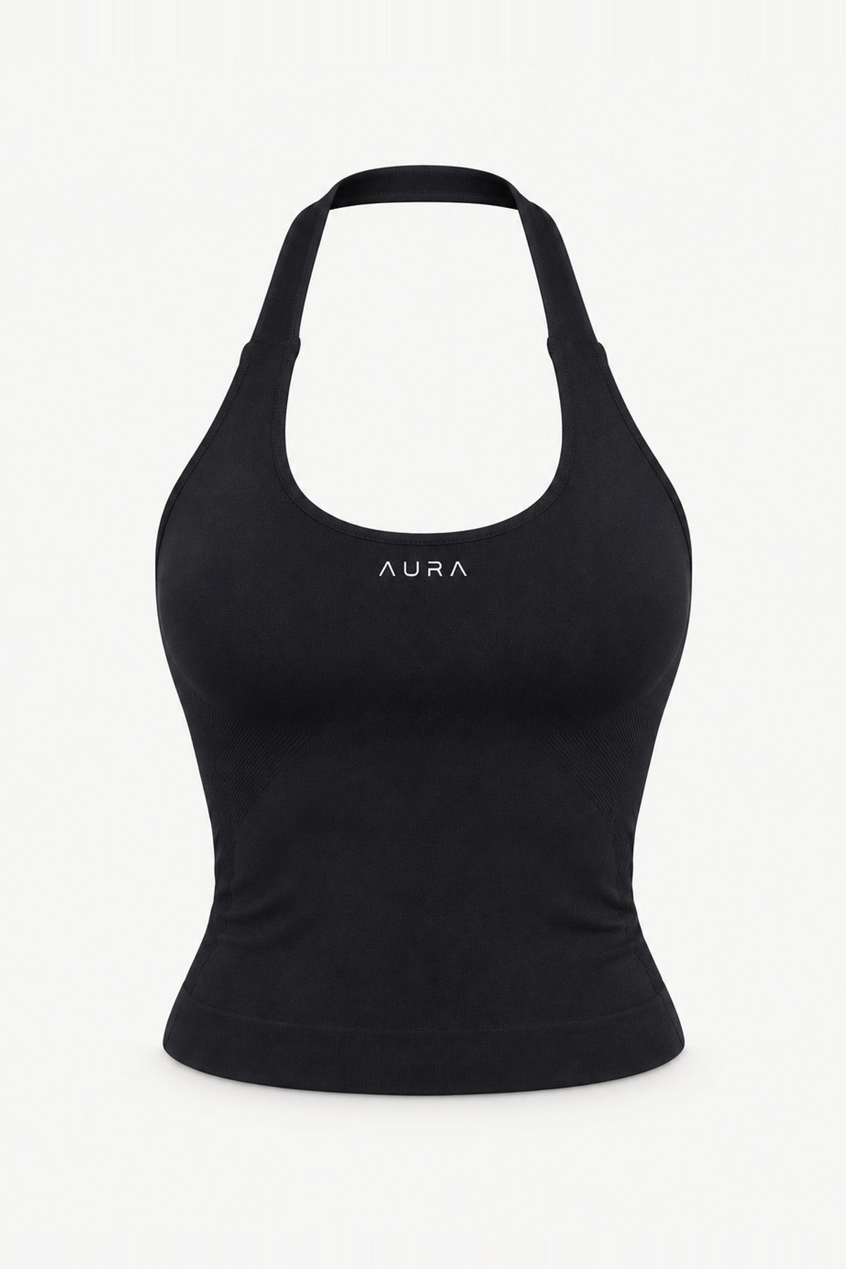 Form Halter Tank, Black ghost mannequin