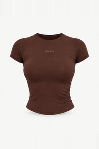 Form Fitted Tee, Cocoa ghost mannequin