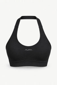 Form Halter Crop, Black ghost mannequin