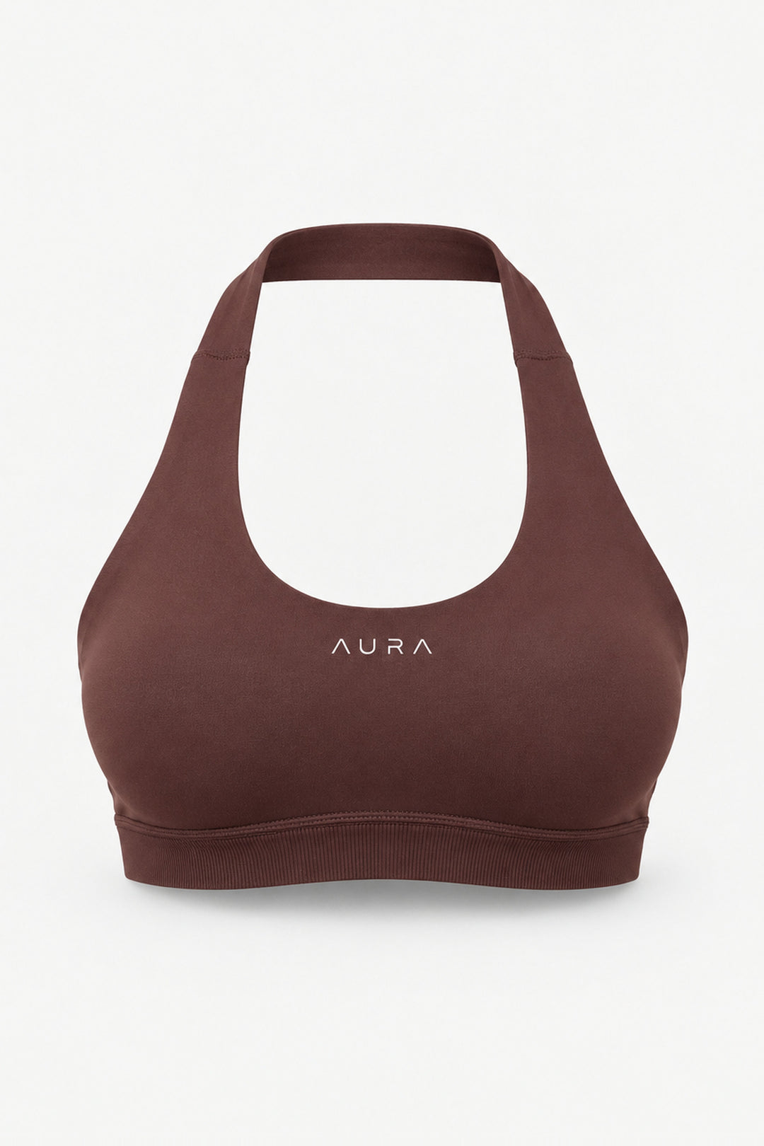 Form Halter Crop, Cocoa ghost mannequin