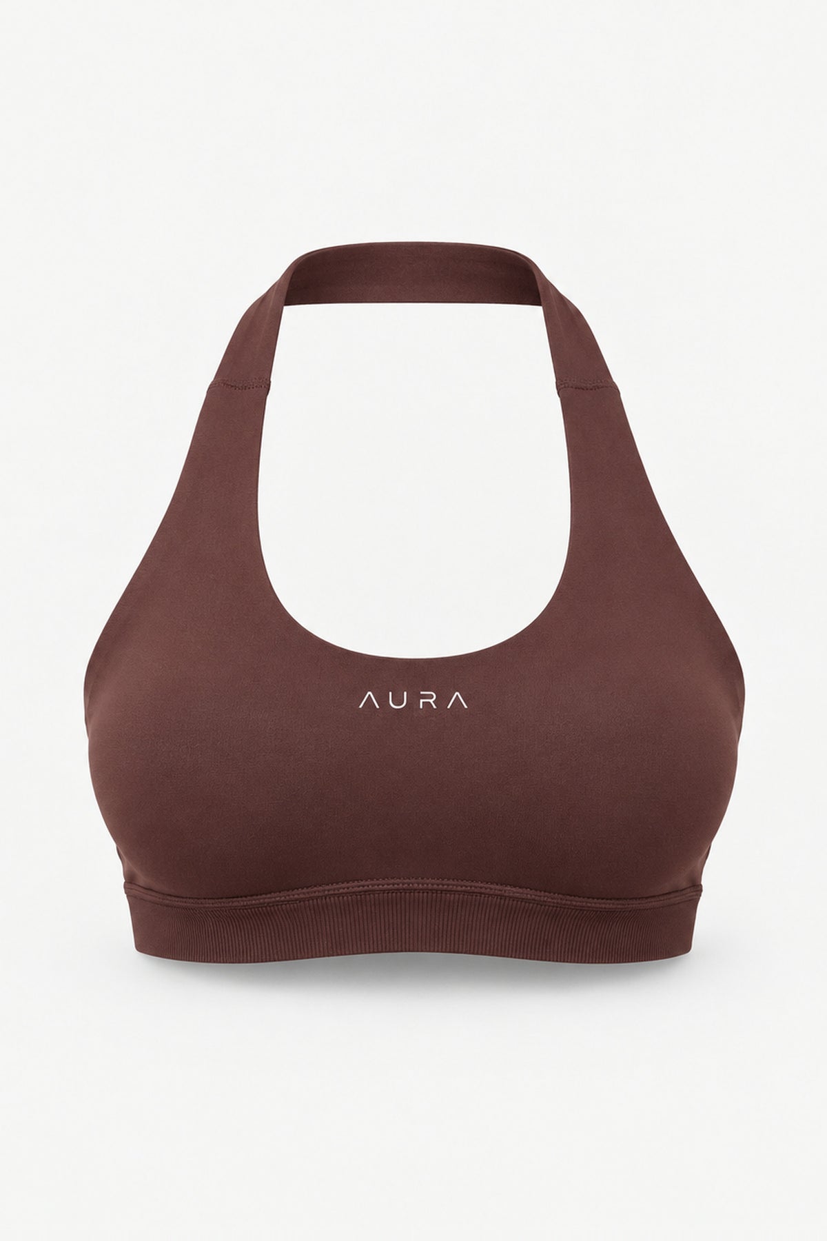Form Halter Crop, Cocoa ghost mannequin