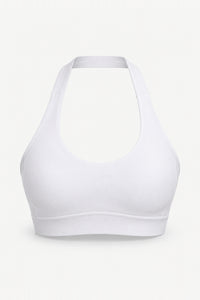 Form Halter Crop, White ghost mannequin