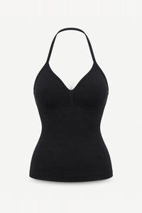 Form Strappy Tank, Black ghost mannequin