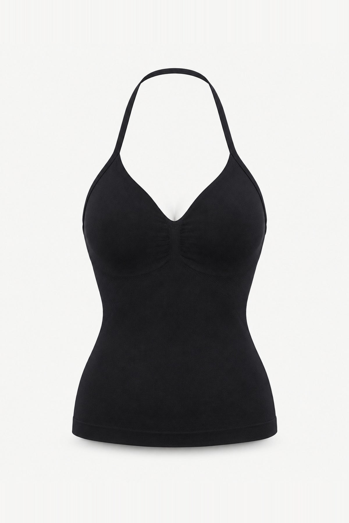 Form Strappy Tank, Black ghost mannequin