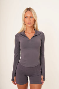 Form Fitted Half Zip Jacket, Dusk