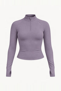 Form Fitted Half Zip Jacket, Dusk ghost mannequin