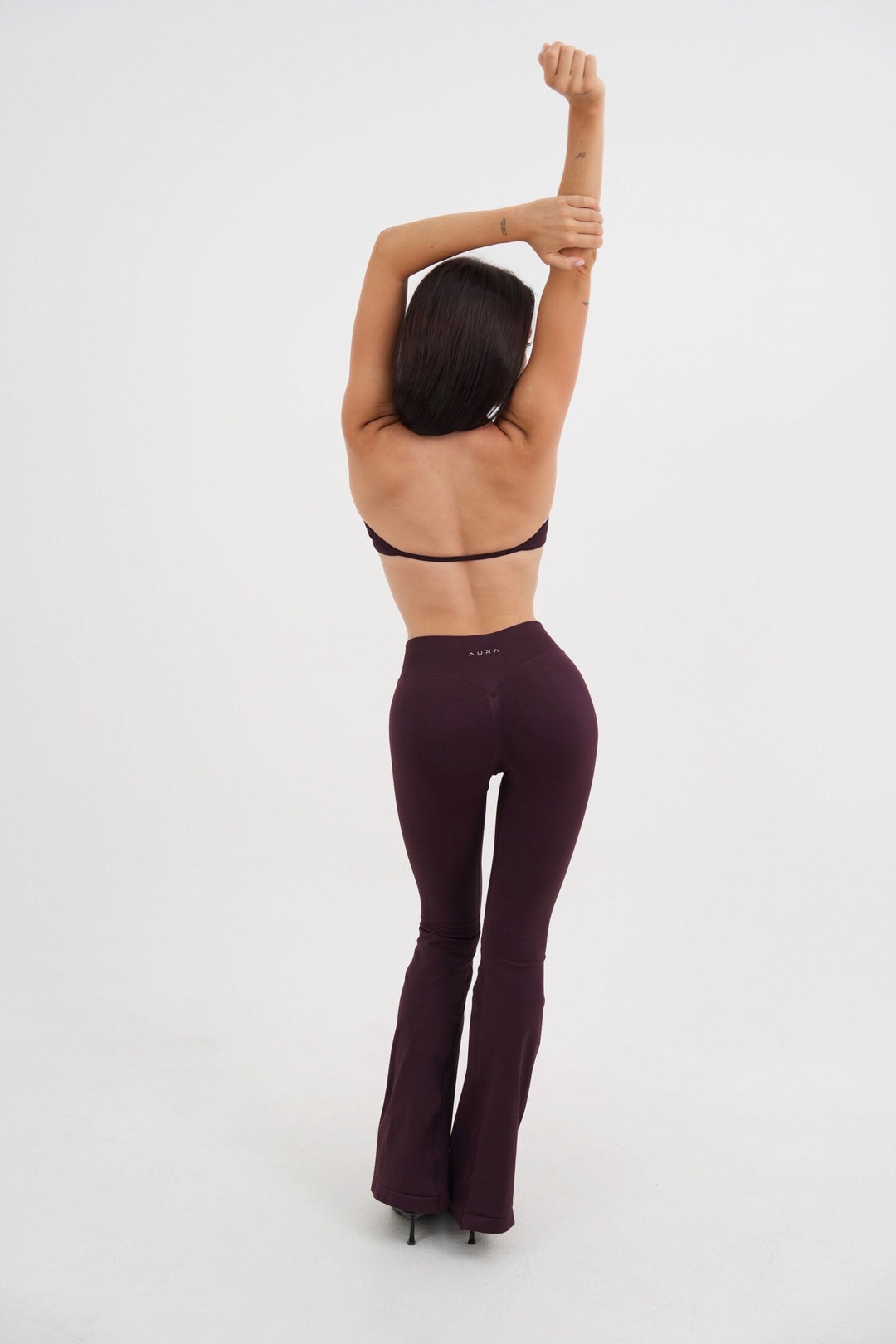 Form V Waist Scrunch Flare Pants, Merlot