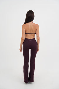 Form V Waist Scrunch Flare Pants, Merlot
