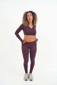 Form Cropped Half Zip Jacket, Merlot