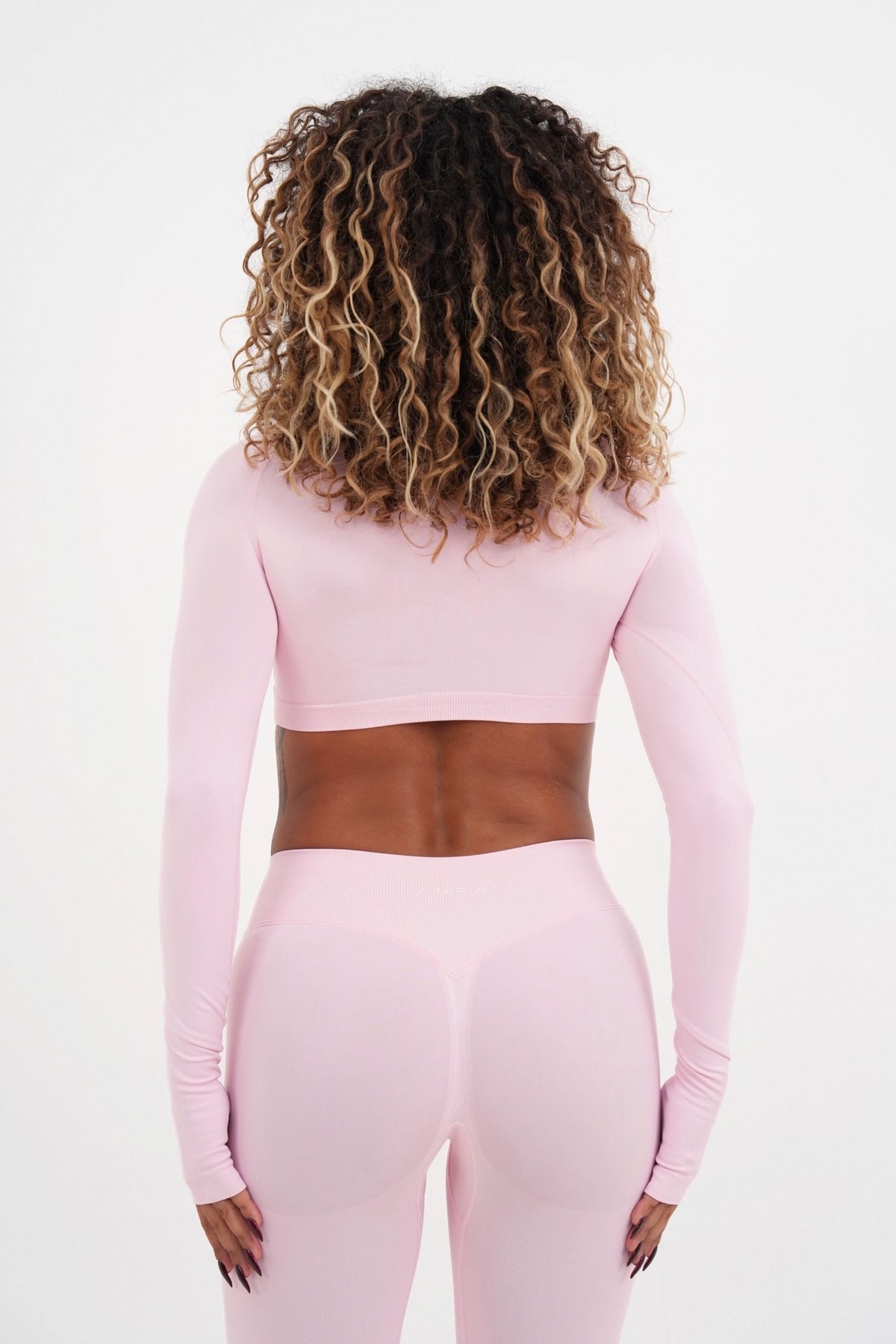Form Cropped Half Zip Jacket, Pink Blush