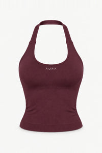 Form Halter Tank, Merlot ghost mannequin