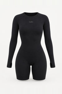Form Long Sleeve Jumpsuit, Black ghost mannequin