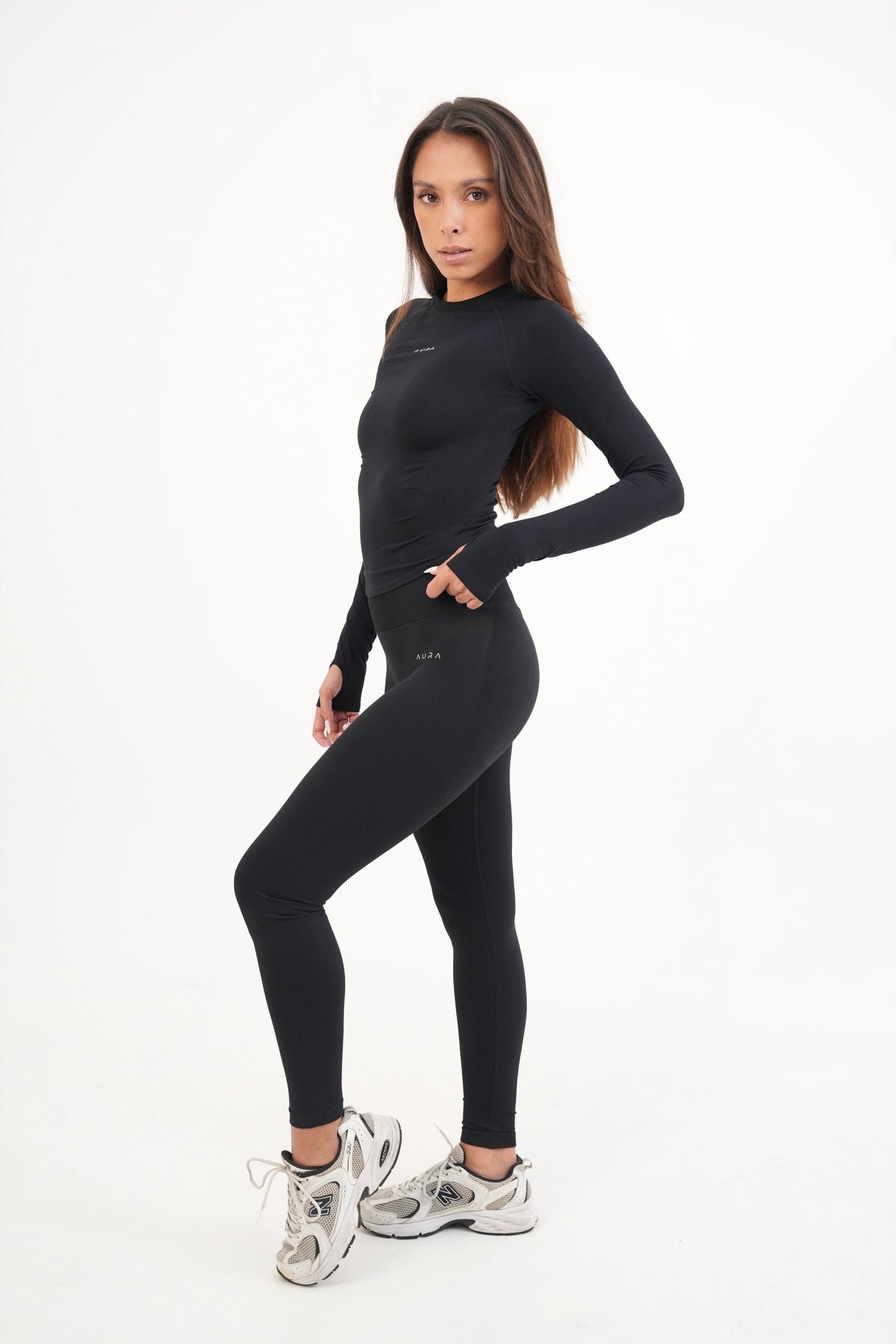 Form Fitted Long Sleeve, Black