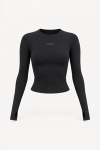 Form Fitted Long Sleeve, Black ghost mannequin