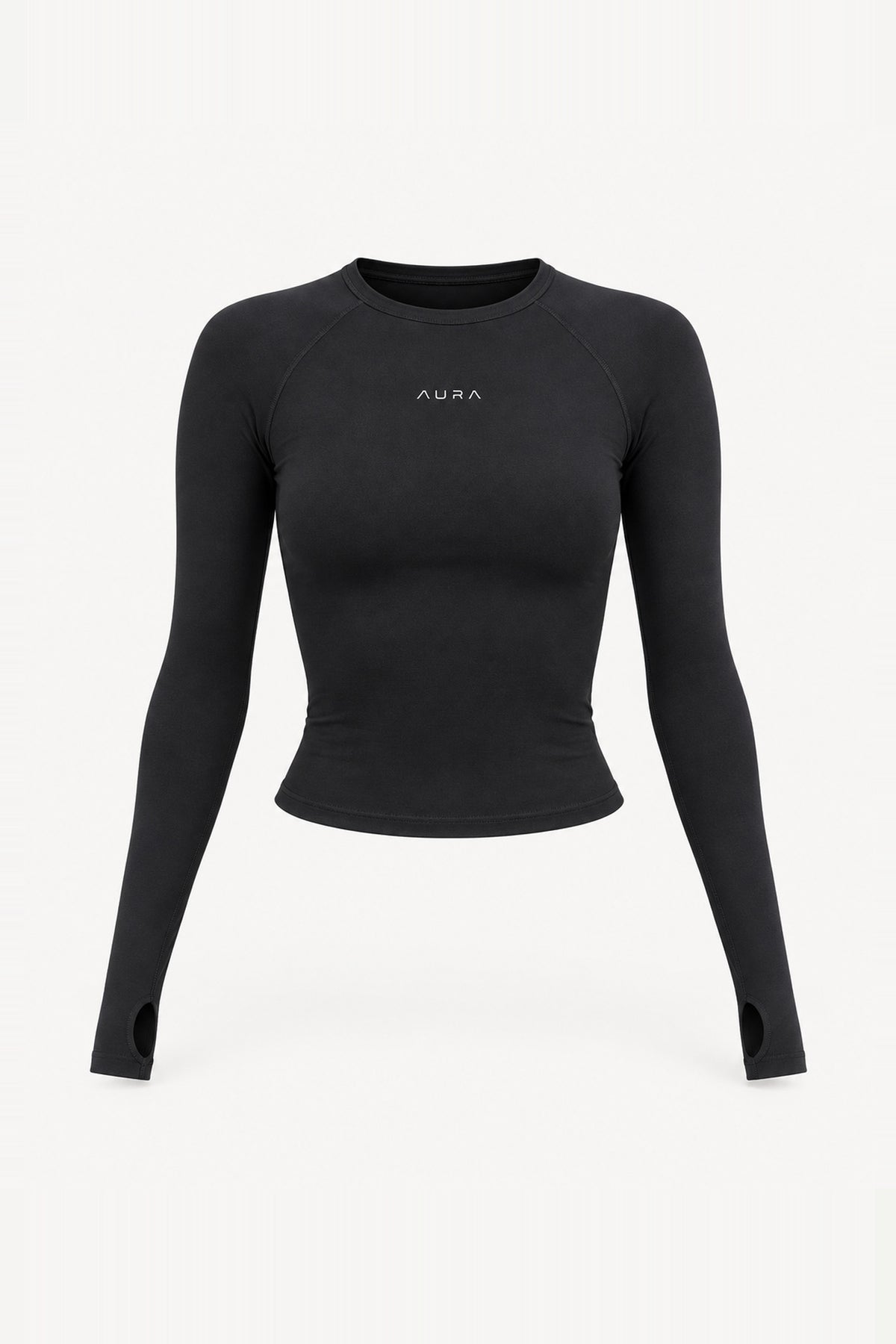 Form Fitted Long Sleeve, Black ghost mannequin