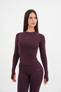 Form Fitted Long Sleeve, Merlot