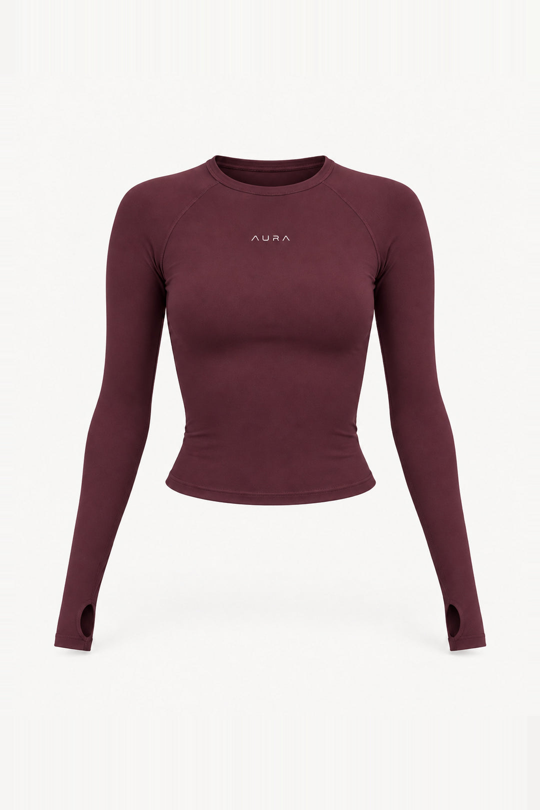 Form Fitted Long Sleeve, Merlot ghost mannequin