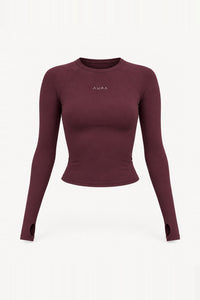 Form Fitted Long Sleeve, Merlot ghost mannequin