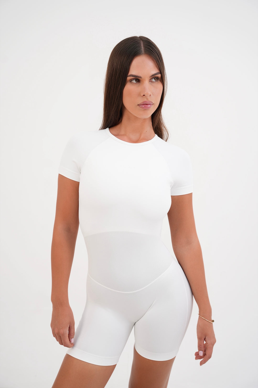 Form Short Sleeve Jumpsuit, White