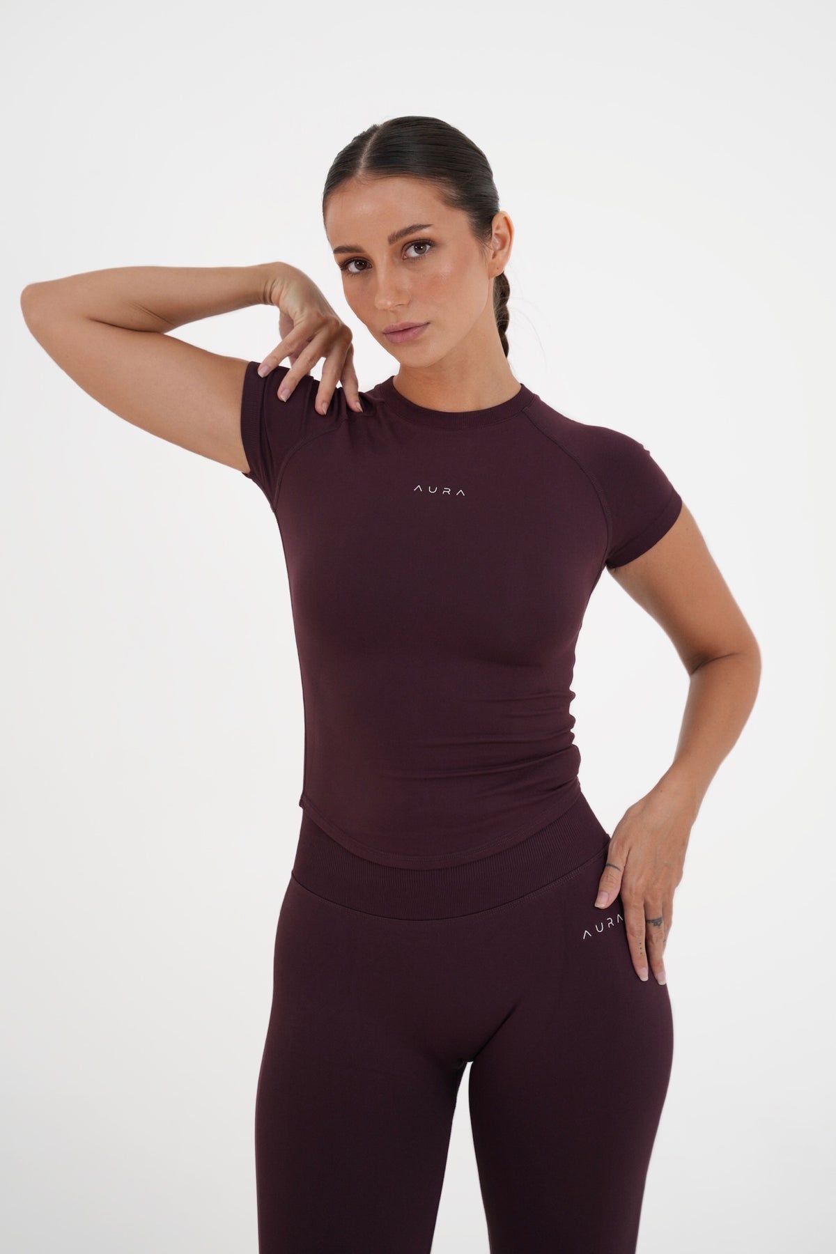 Form Fitted Tee, Merlot