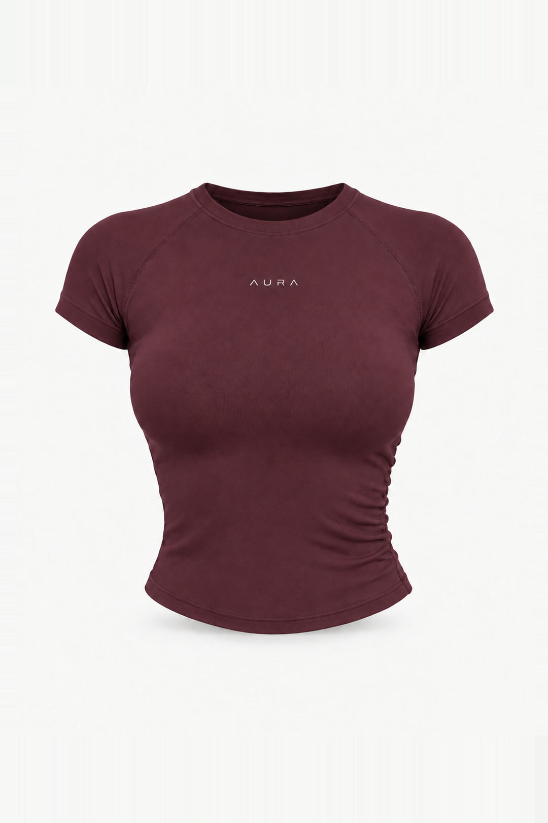 Form Fitted Tee, Merlot ghost mannequin