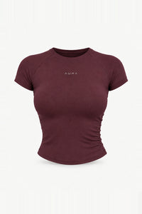 Form Fitted Tee, Merlot ghost mannequin