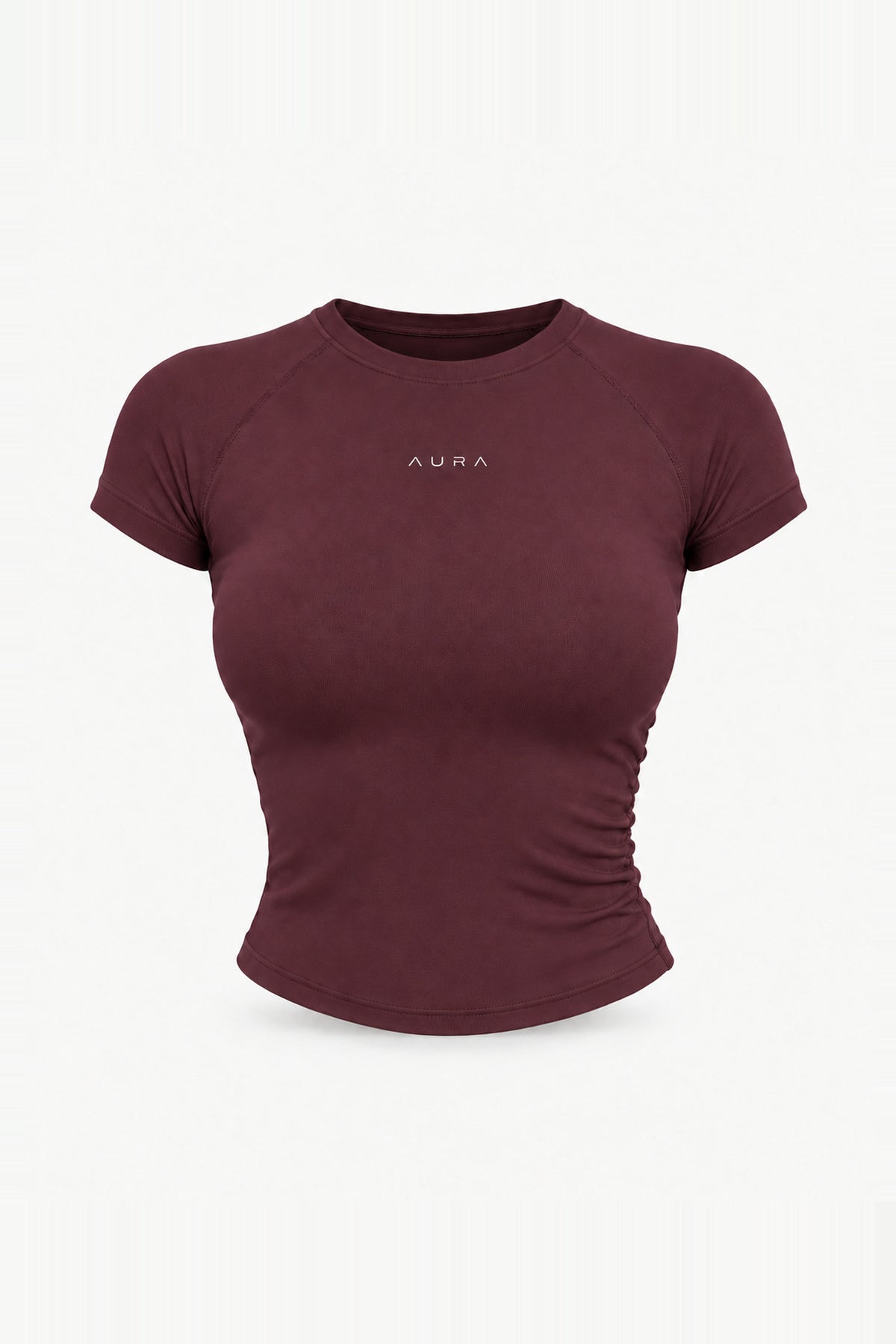 Form Fitted Tee, Merlot ghost mannequin