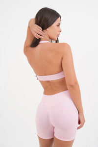 Form Halter Crop, Pink Blush