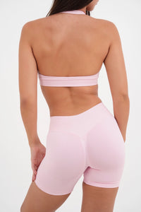 Form Halter Crop, Pink Blush