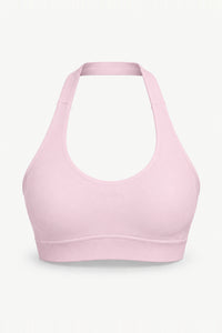Form Halter Crop, Pink Blush ghost mannequin