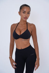 Form Strappy Bra — Black
