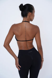 Form Strappy Bra — Black