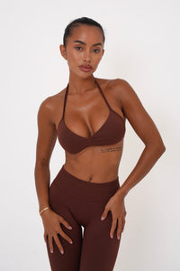 Form Strappy Bra — Cocoa