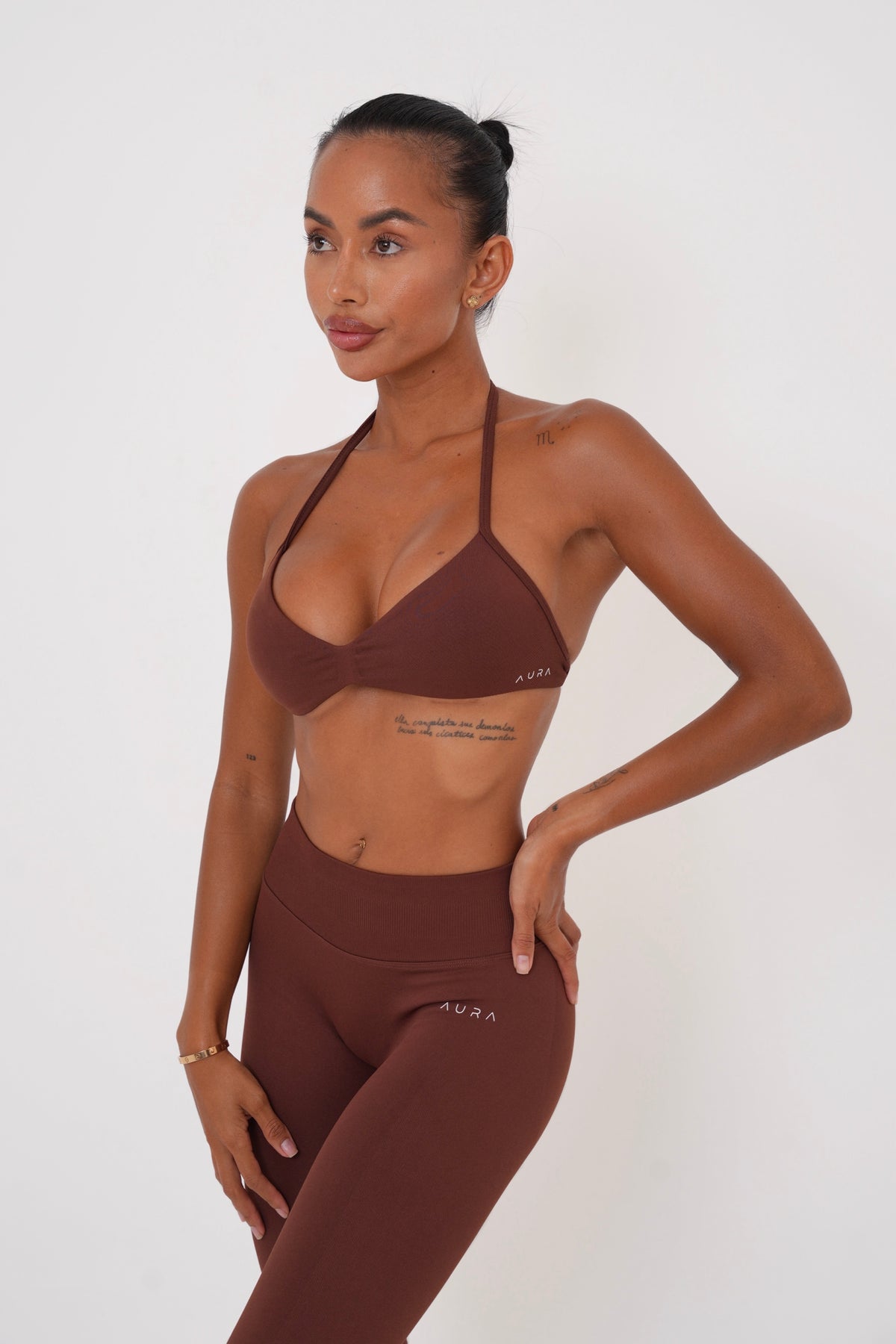 Form Strappy Bra — Cocoa
