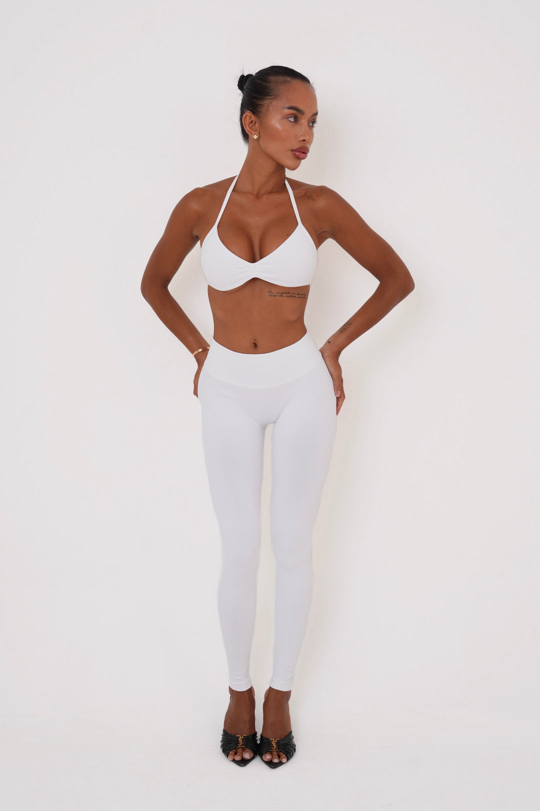Form Strappy Bra — White