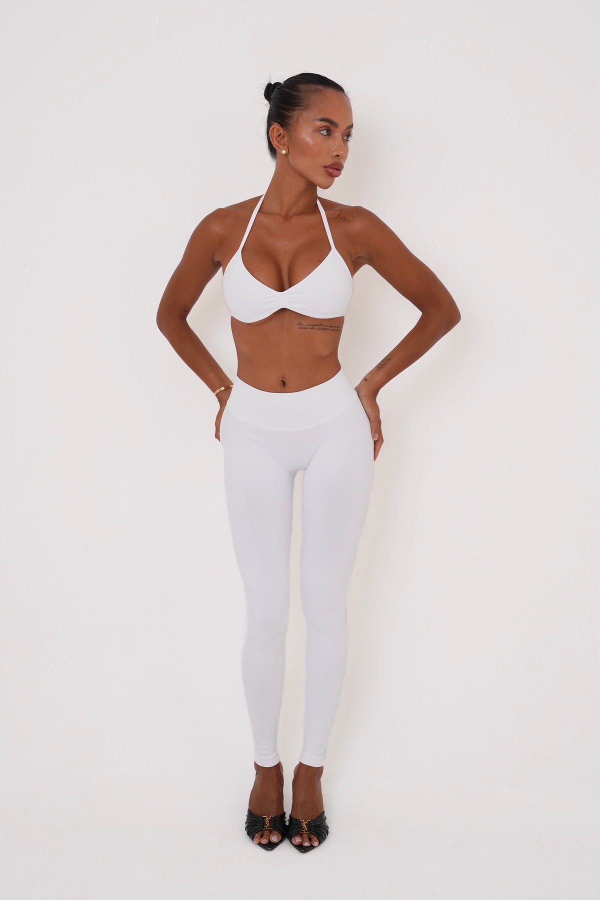Form Strappy Bra — White
