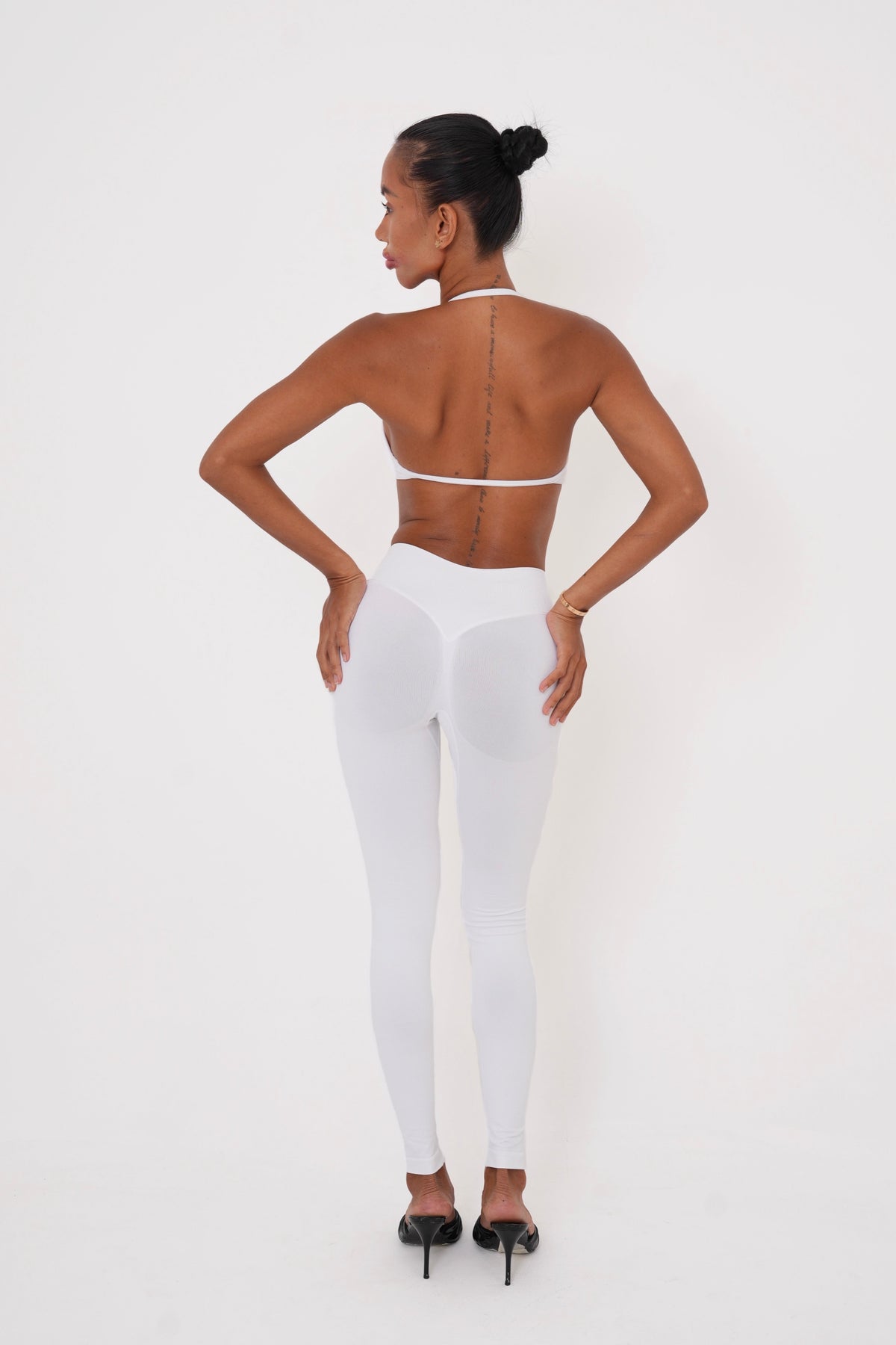 Form Strappy Bra — White