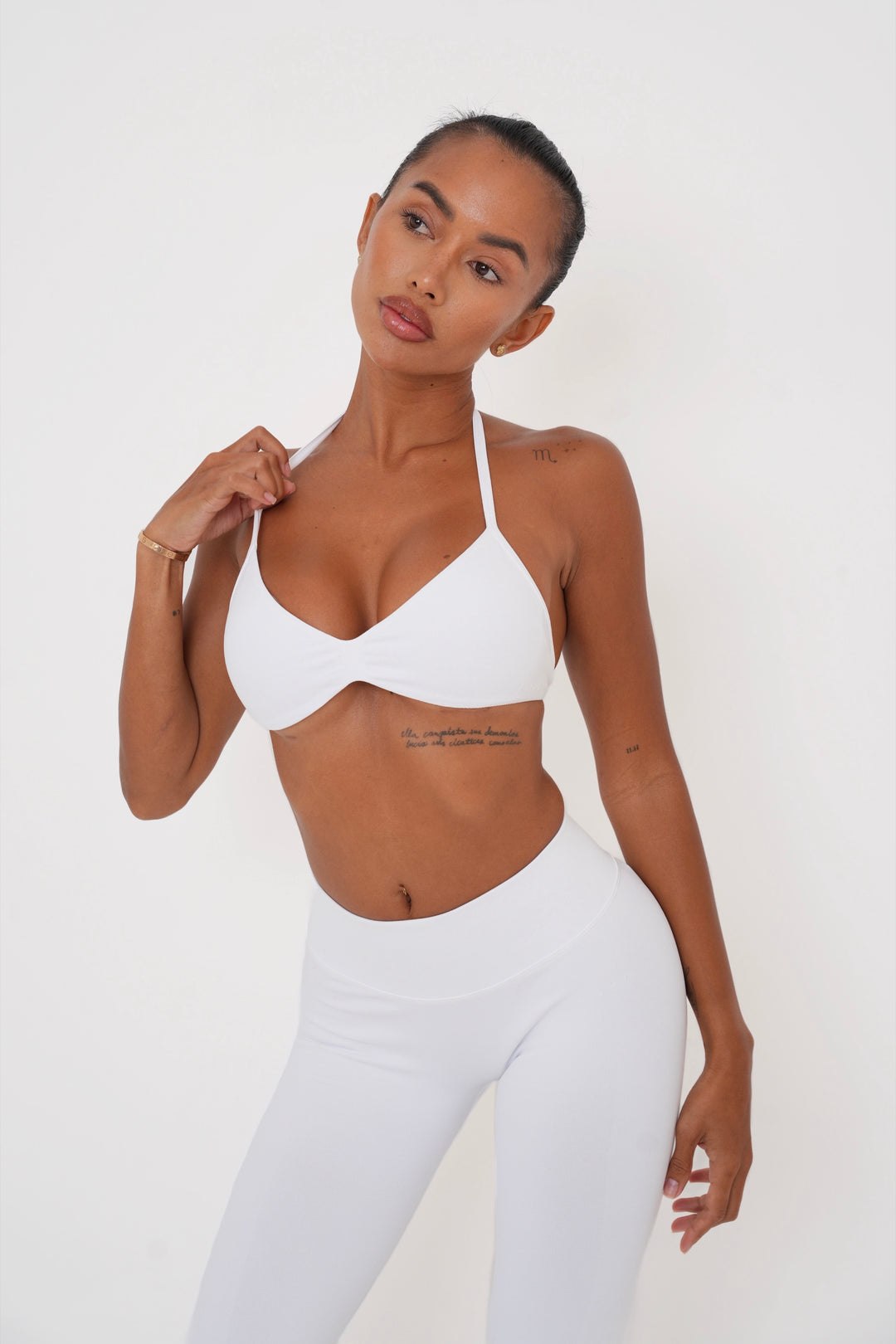 Form Strappy Bra — White