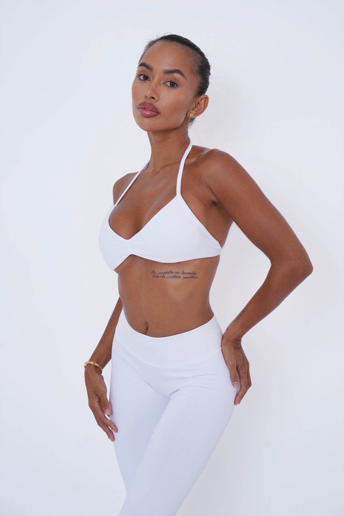 Form Strappy Bra — White